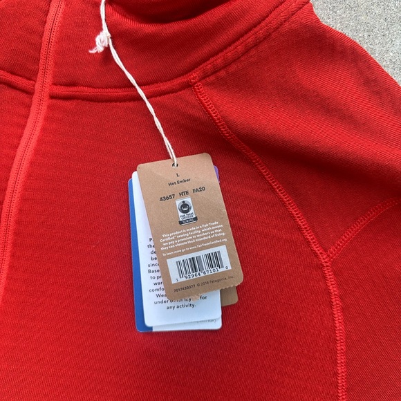 Patagonia Red Quarter-Zip Pullover Large Mens - Picture 2 of 4